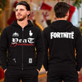 Yeat X Fortnite Merch Collection Logo Zip Up Hoodie Yeat Apparel Rap Fans Gifts - Gearneko
