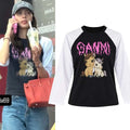 Lisa Ganni Cute Horses Drip Logo Raglan Long Sleeve Best Gift For Blinks - Gearneko