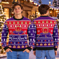 Crown Royal Whisky Big Logo With Snowflakes Pattern Christmas Ugly Sweater 2026 Xmas Clothing - Gearneko