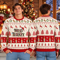 Wild Turkey Whiskey Big Logo Reindeer Vintage Holiday Ugly Sweater Funny Xmas Clothing - Gearneko