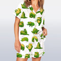 Yoga Frogs Pajama Set Funny Frog Sleeping Clothing Gift Ideas For Girlfriend - Gearneko