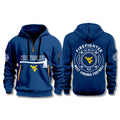 West Virginia Football Firefighter Appreciation Half Zip Hoodie WVU Football Apparel - Gearneko