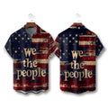 We The People 1776 Vintage Patriotic Hawaiian Shirt Patriotic Apparel Gifts For Dad - Gearneko