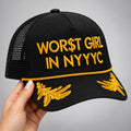 Slayyyter Worst Girl In NYYYC Trucker Hat Slayyyter Merch Presents For Fans - Gearneko