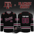 Personalized Texas A M Hockey 2026 Blackout Jersey Texas A M Hockey Apparel Fan Gifts - Gearneko