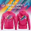 Detroit Lions Merch 2026 Crucial Catch Intercept Cancer Hoodie Detroit Lions Hooded Sweatshirt - Gearneko
