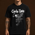 Circle Jerks Merch Skeleton Skankman Black T-Shirt Circle Jerks Apparel - Gearneko