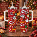Kansas City Chiefs 2026 Christmas Tumbler Kansas City Chiefs Tumbler Chiefs Kingdom Xmas Gifts - Gearneko