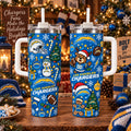 Los Angeles Chargers 2026 Christmas Tumbler Los Angeles Chargers Merch Cool Gifts For Boltfams - Gearneko