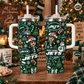 New York Jets 2026 Christmas Tumbler New York Jets Liquid Container Xmas Gifts For Fans - Gearneko