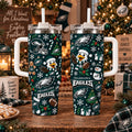 Philadelphia Eagles 2026 Christmas Tumbler Philadelphia Eagles Liquid Container Xmas Gift For Fans - Gearneko