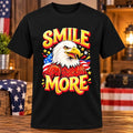 American Eagle Smile More Black T-Shirt Patriotic Apparel Best Gifts For Husband - Gearneko