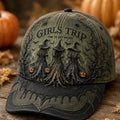 Girls Trip Time To Get Wicked Halloween Vintage Hat Salem Witch Baseball Cap Gift Ideas - Gearneko