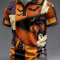 Halloween Spooky Graphic Polo Shirt Halloween Apparel Holiday Gifts For Father - Gearneko