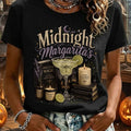 Midnight Margaritas T-Shirt Funny Halloween Witch Apparel Gift For Women - Gearneko