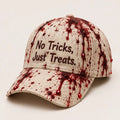 No Tricks Just Treats Bloody Pattern Halloween Hat Haunted Halloween Baseball Cap - Gearneko