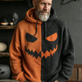 Jack O Lantern Two Tones Halloween Hoodie Spooky Halloween Hooded Sweatshirt Gift Ideas - Gearneko