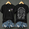 Always Throw Spilled Salt Over Your Left Shoulder T-Shirt Lavender Witchy Gift Idea - Gearneko