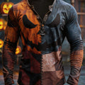 Spooky Jack O Lantern Halloween Button Long Sleeve Shirt Best Halloween Apparel Gift For Boyfriend - Gearneko