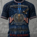 9 11 25th Anniversary Never Forget Remembrance Shirt 9 11 Memorial Tee Gift Ideas - Gearneko