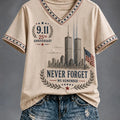 9 11 25th Anniversary Never Forget V-Neck Shirt 911 Anniversary Clothing Gift For Sister - Gearneko