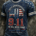 9 11 Never Forget Vintage Shirt 9 11 25th Anniversary Never Forget Clothing Present Ideas - Gearneko