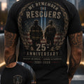 9 11 25th Anniversary Never Forget Vintage T-Shirt We Remember The Rescuers Shirt - Gearneko