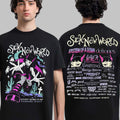 Sick New World Texas 2026 Festival Merch Purple Devil Girl Lineup T-Shirt Sick New World Festival Apparel - Gearneko