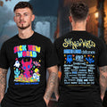 Sick New World Texas 2026 Merch Cartoon Logo Lineup T-Shirt Sick New World Concert Apparel - Gearneko