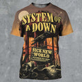 System Of A Down Merch Sick New World Texas 2026 Poster Graphic Shirt System Of A Down Clothing - Gearneko