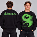Deftones Merch Sick New World Texas 2026 Green Face Sweatshirt Deftones Apparel - Gearneko