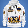 Milwaukee Brewers World Series Champions 2026 Half Zip Hoodie Milwaukee Brewers Merch - Gearneko