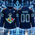Custom Seattle Kraken 2026 Hispanic Heritage Night Hockey Jersey Seattle Kraken Merch - Gearneko