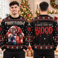 Powerwolf Last Christmas I Gave You My Blood Ugly Christmas Sweater Powerwolf Apparel Xmas Gift For Fan - Gearneko