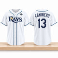 Tampa Bay Rays Merch Junior Caminero 2026 World Series Champions Jersey Tampa Bay Rays Apparel Baseball Lovers Gift - Gearneko