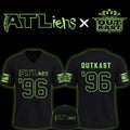 OutKast Merch x Atlanta Falcons ATLiens 30th Anniversary Jersey Football Fan Gears - Gearneko