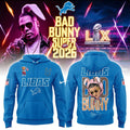 Detroit Lions Merch x Bad Bunny Super Bowl LX 2026 Hoodie Best Gift For Football Lovers - Gearneko
