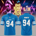 Detroit Lions Merch x Bad Bunny Super Bowl LX 2026 Jersey Detroit Lions Apparel Fan Gear - Gearneko