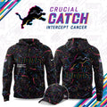 Detroit Lions Merch x Crucial Catch Intercept Cancer Hoodie Detroit Lions Apparel - Gearneko