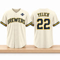 Milwaukee Brewers Merch Christian Yelich 2026 World Series Champions Jersey Milwaukee Brewers Gear - Gearneko