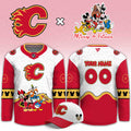 Custom Calgary Flames Mickey Friends Night Jersey Calgary Flames Merch Mickey Lover Gifts - Gearneko