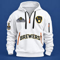 Milwaukee Brewers 1X World Series Champions 2026 Half Zip Hoodie Milwaukee Brewers Clothing - Gearneko