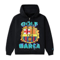 FC Barcelona x Golf Wang Merch Team Logo Zip Hoodie Presents For Soccer Lovers - Gearneko