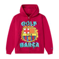 FC Barcelona x Golf Wang Merch Fcb Quake Zip Hoodie Present Ideas For Soccer Fans - Gearneko