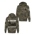 Three Days Grace Merch 2026 Alienation Tour Camo Zip Hoodie Rock Fans Gift - Gearneko