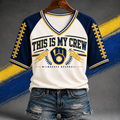 Milwaukee Brewers Merch World Series Champions 2026 V-Neck Shirt This Is My Crew Shirt - Gearneko