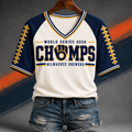 Milwaukee Brewers Merch World Series Champions 2026 V-Neck Shirt Celebration Gifts For Brew Crew - Gearneko