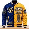 Milwaukee Brewers Merch 2026 World Series Champions Colorblock Jacket Milwaukee Brewers Clothing - Gearneko