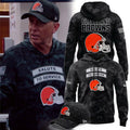 Cleveland Browns Merch Salute To Service Football Hoodie Cleveland Browns Apparel - Gearneko