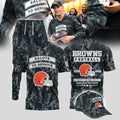 Cleveland Browns Salute To Service Camo Football T-Shirt Cleveland Browns Apparel Best Fan Gifts - Gearneko